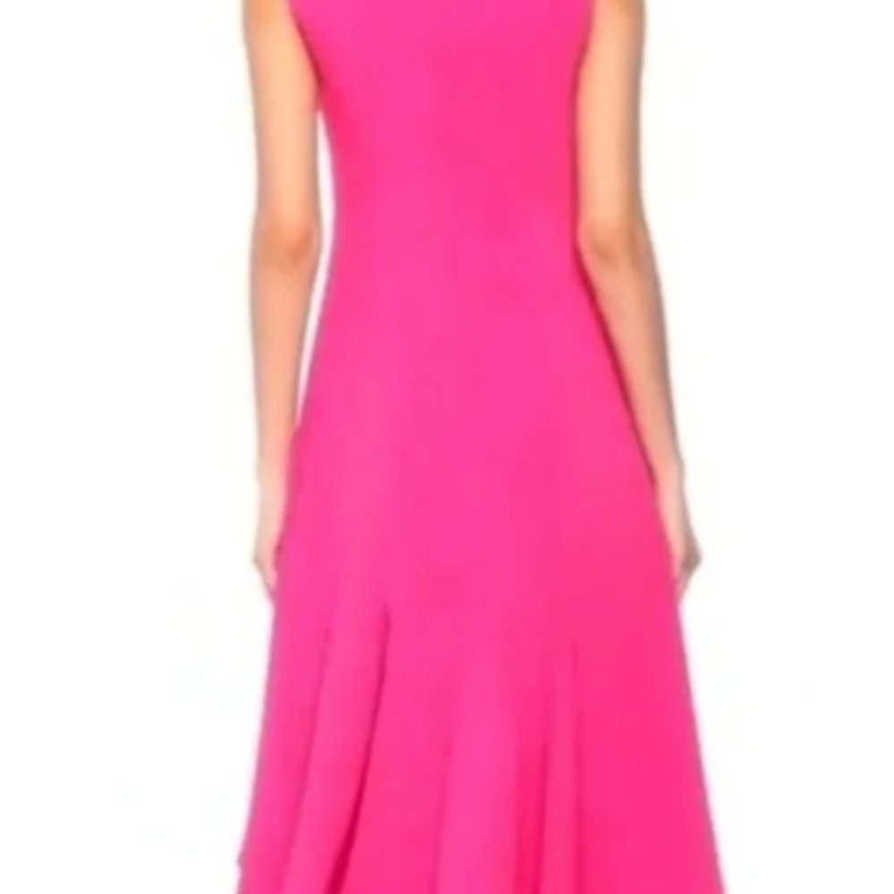 NWT Halston Heritage Pink High Low Sleeveless Cocktail Dress - Picture 2 of 5